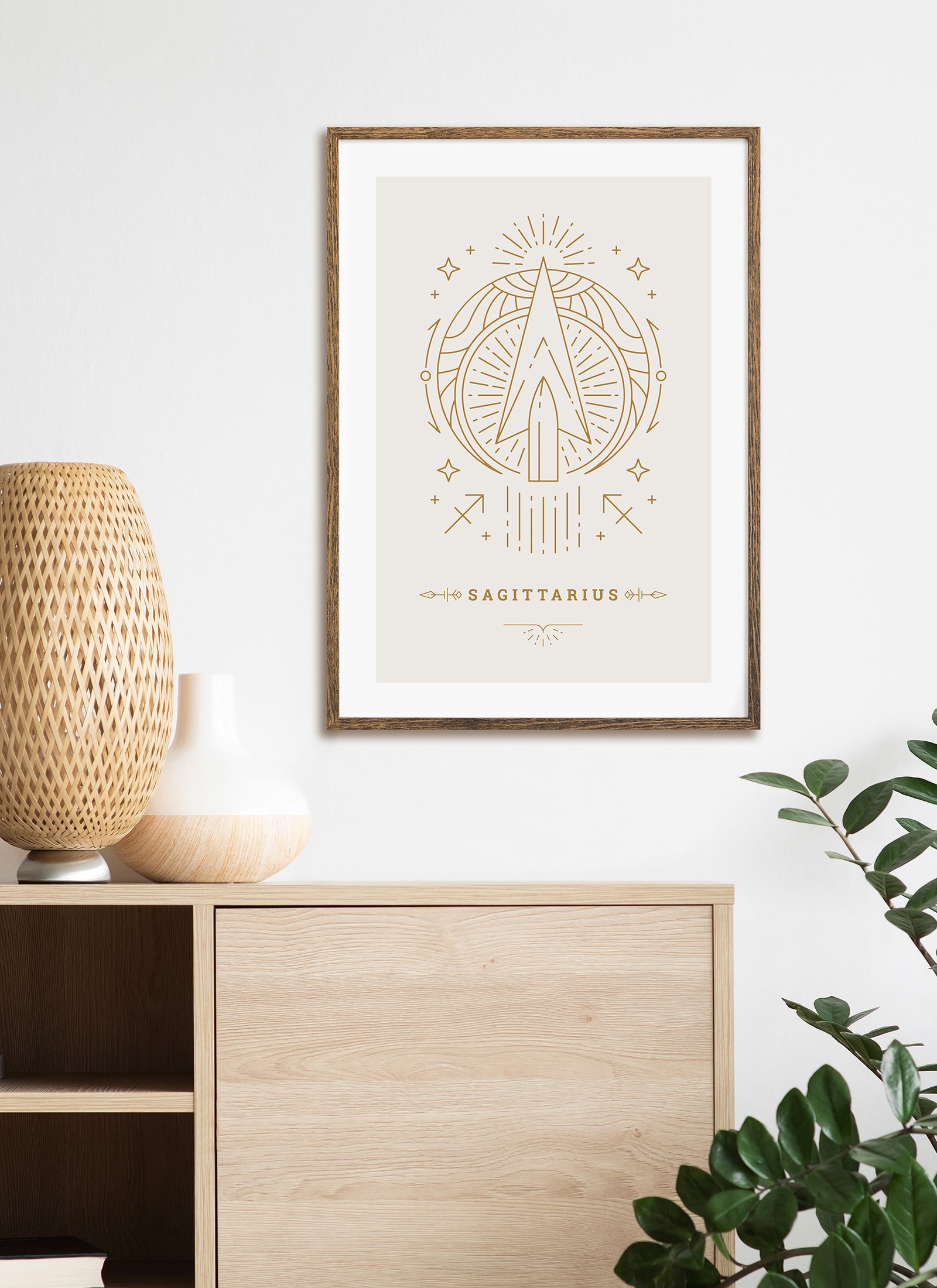 Plakat Stylowy Zodiak: Strzelec bez ramy - obrazek 2