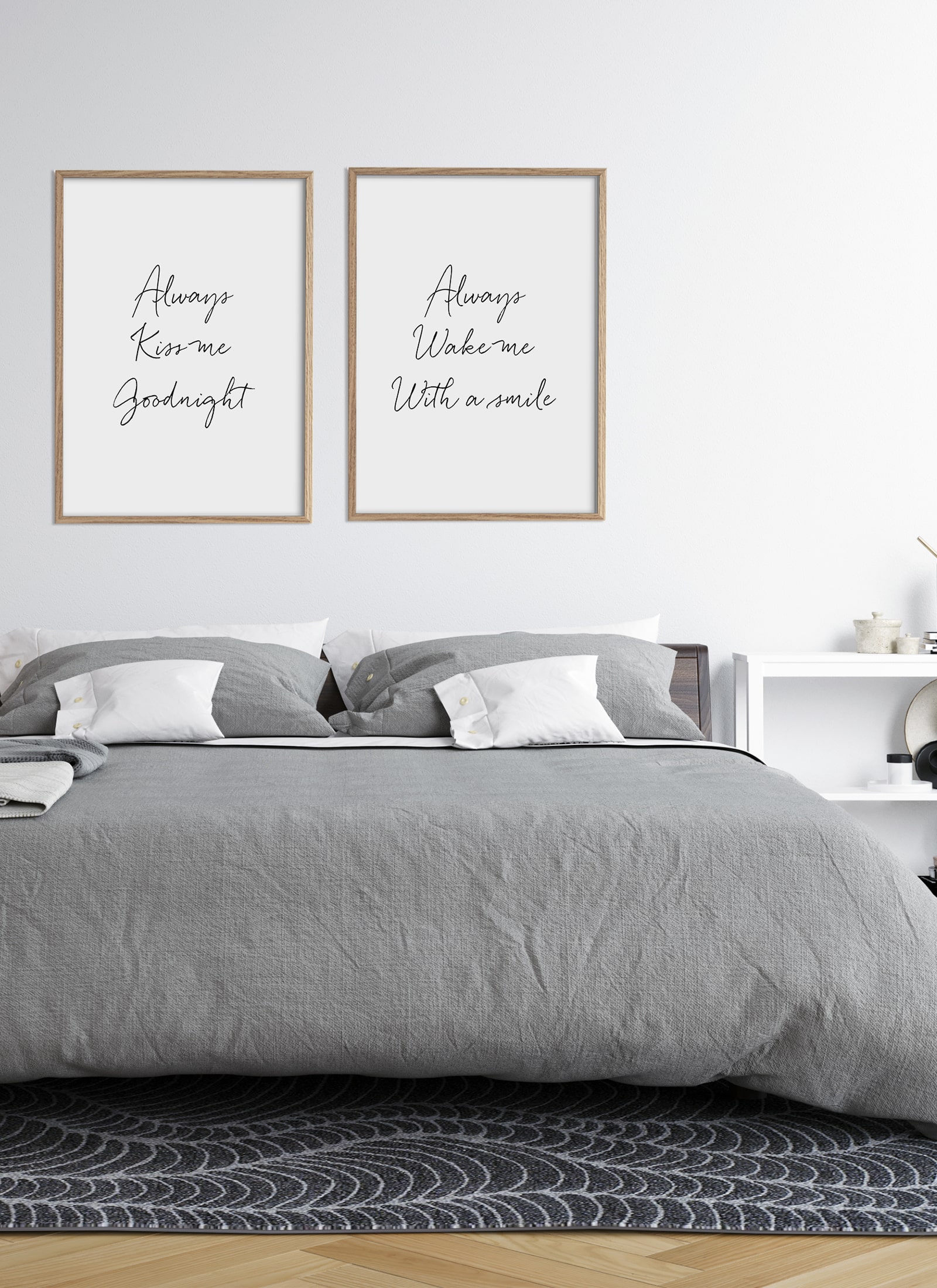 Plakat Always wake me with a smile bez ramy - obrazek 2