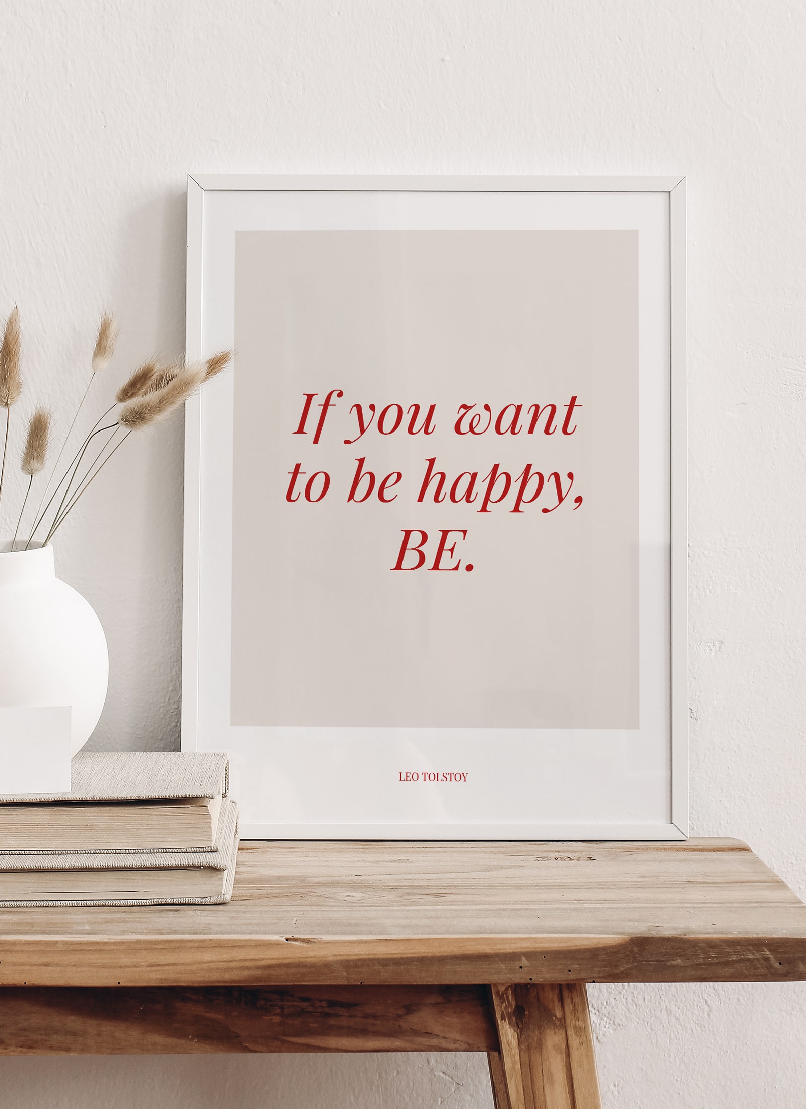 Plakat Be happy bez ramy - obrazek 2
