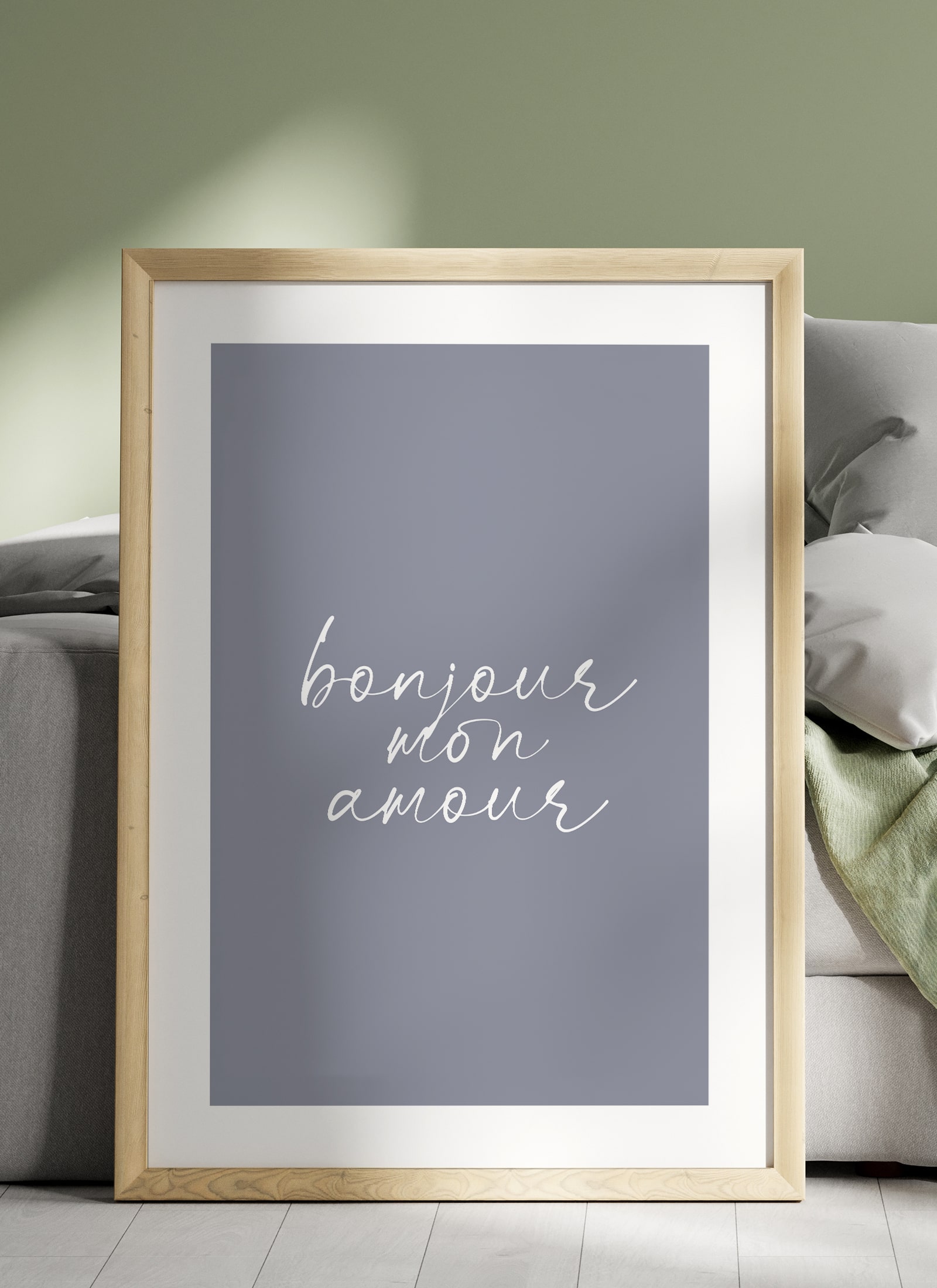 Plakat Bonjour bez ramy - obrazek 2
