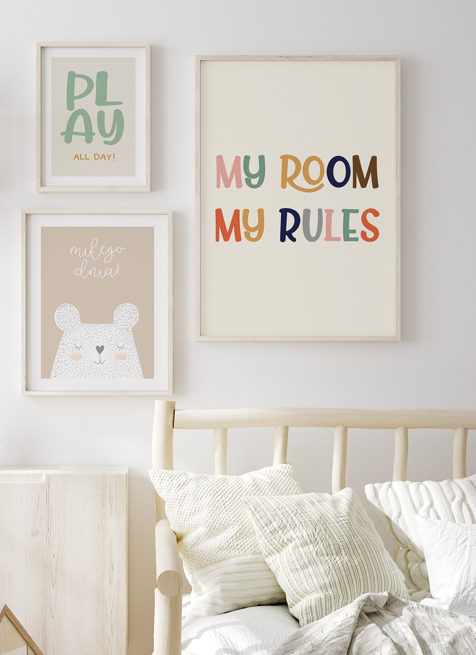 Plakat My room my rules bez ramy - obrazek 2