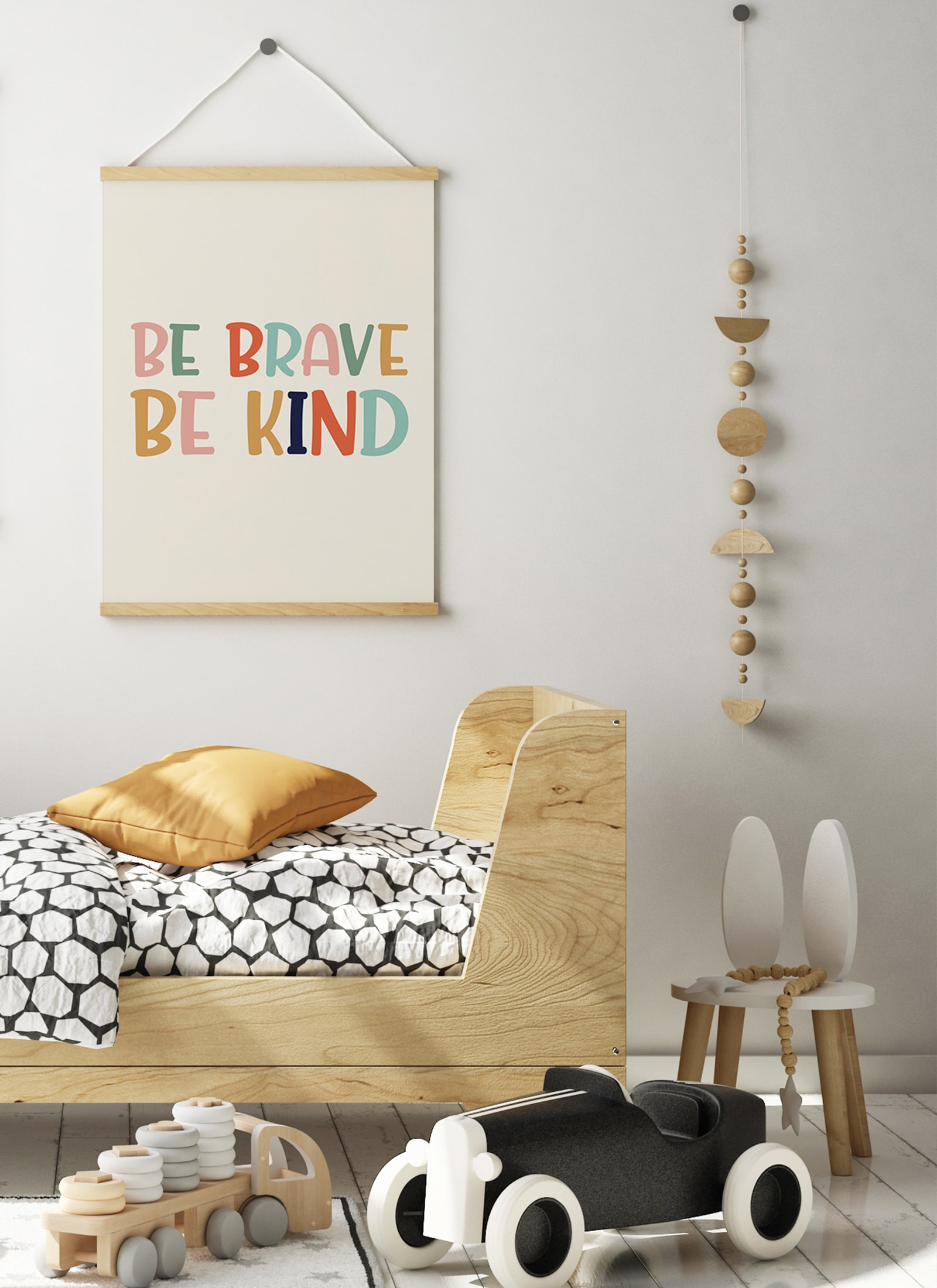 Plakat Be brave be kind bez ramy - obrazek 2