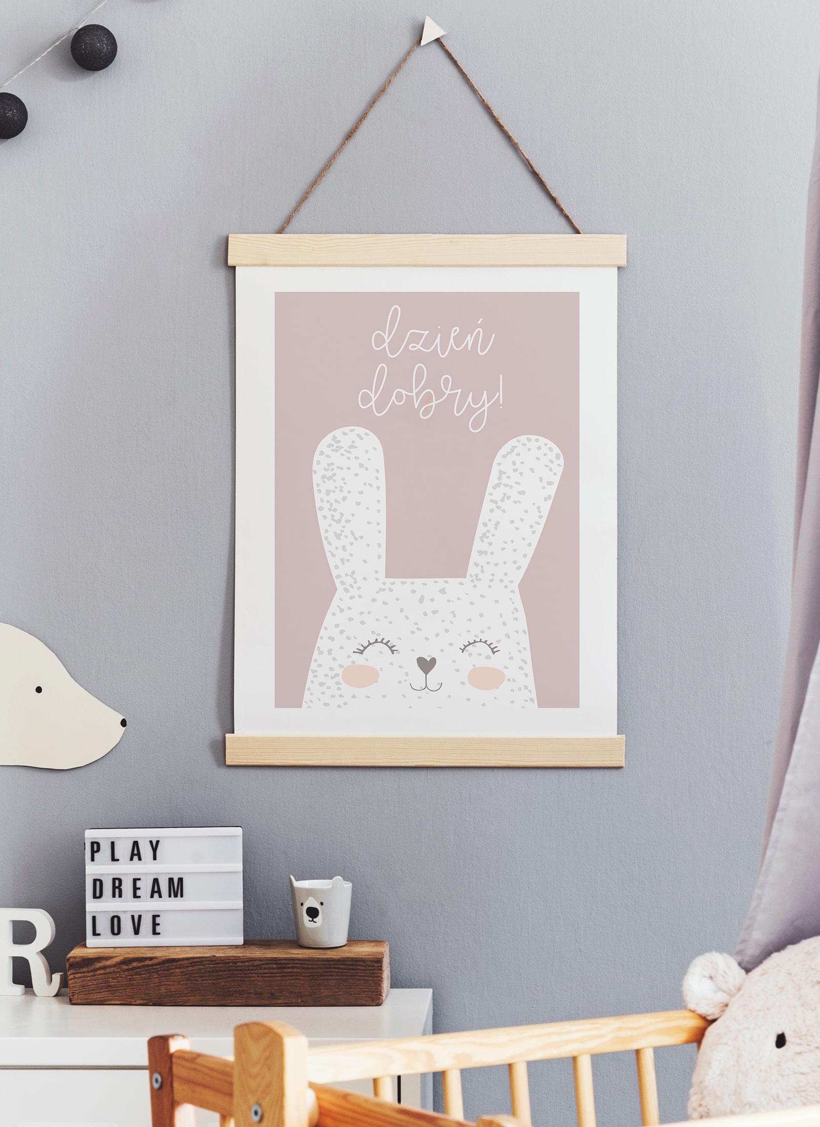 Plakat Zajączek mówi dzień dobry bez ramy - obrazek 2