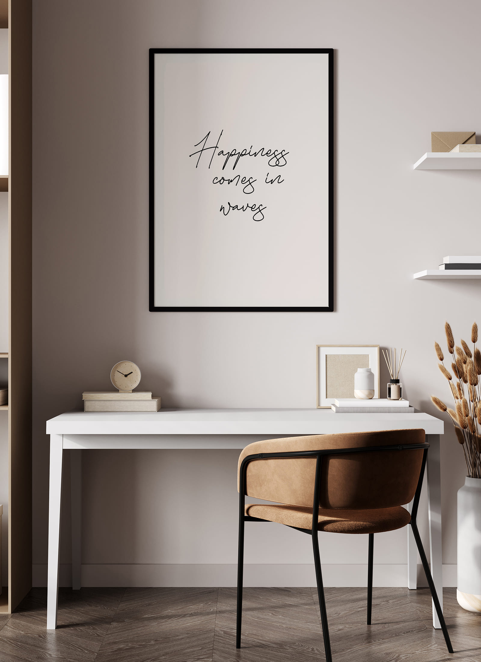 Plakat Happiness comes in waves bez ramy - obrazek 2