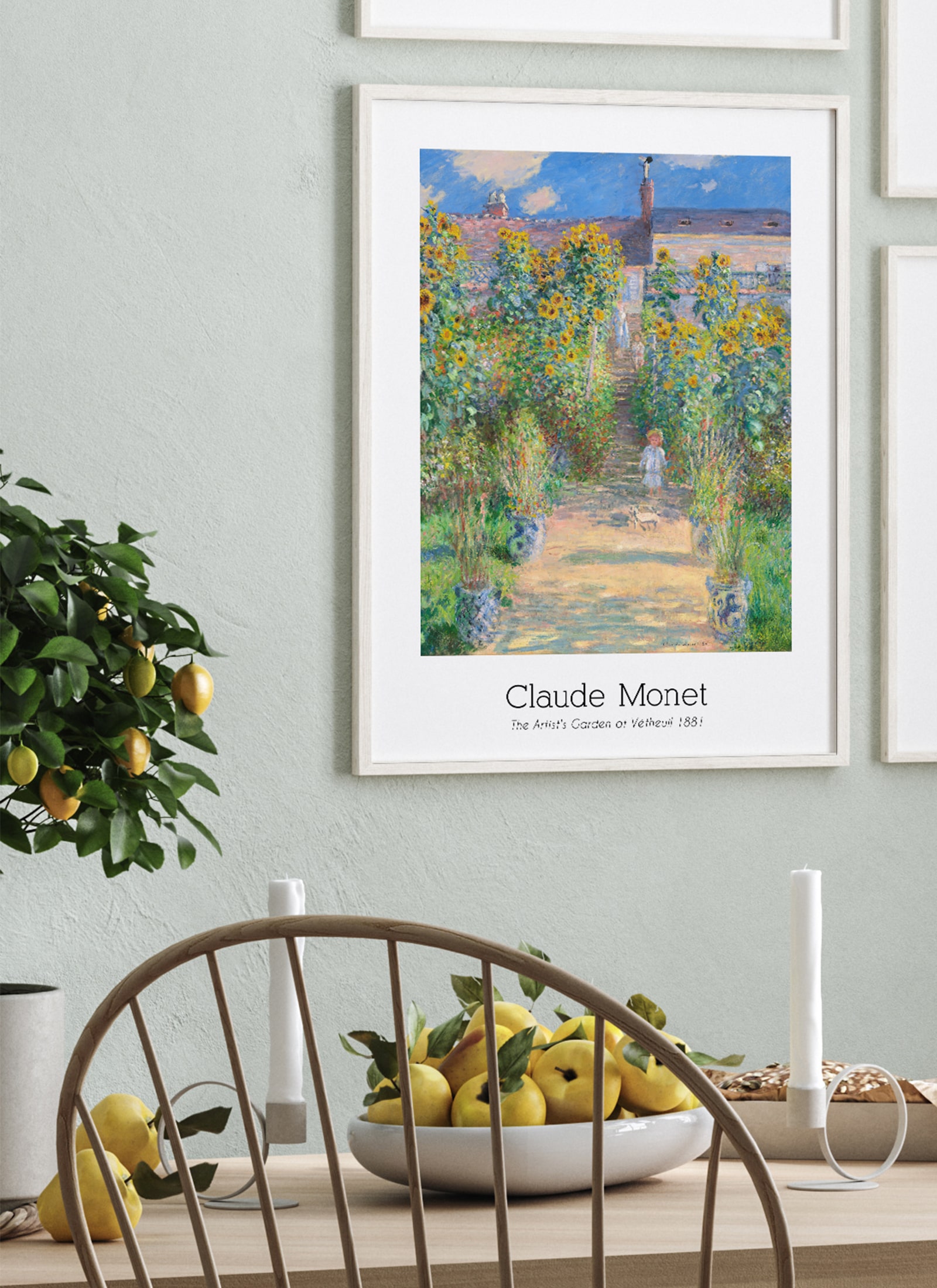 Plakat Claude Monet - The Artist's Garden at Vétheuil (1881) bez ramy - obrazek 2