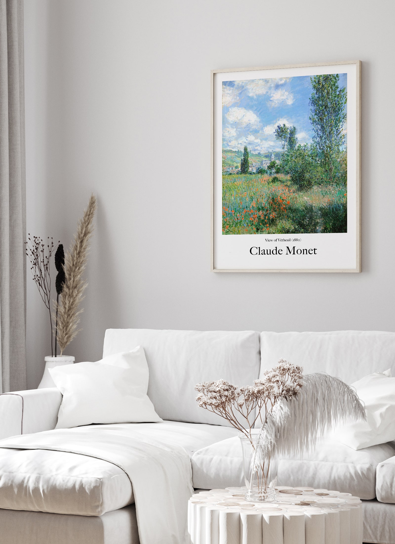 Plakat Claude Monet - View of Vétheuil (1880) bez ramy - obrazek 2