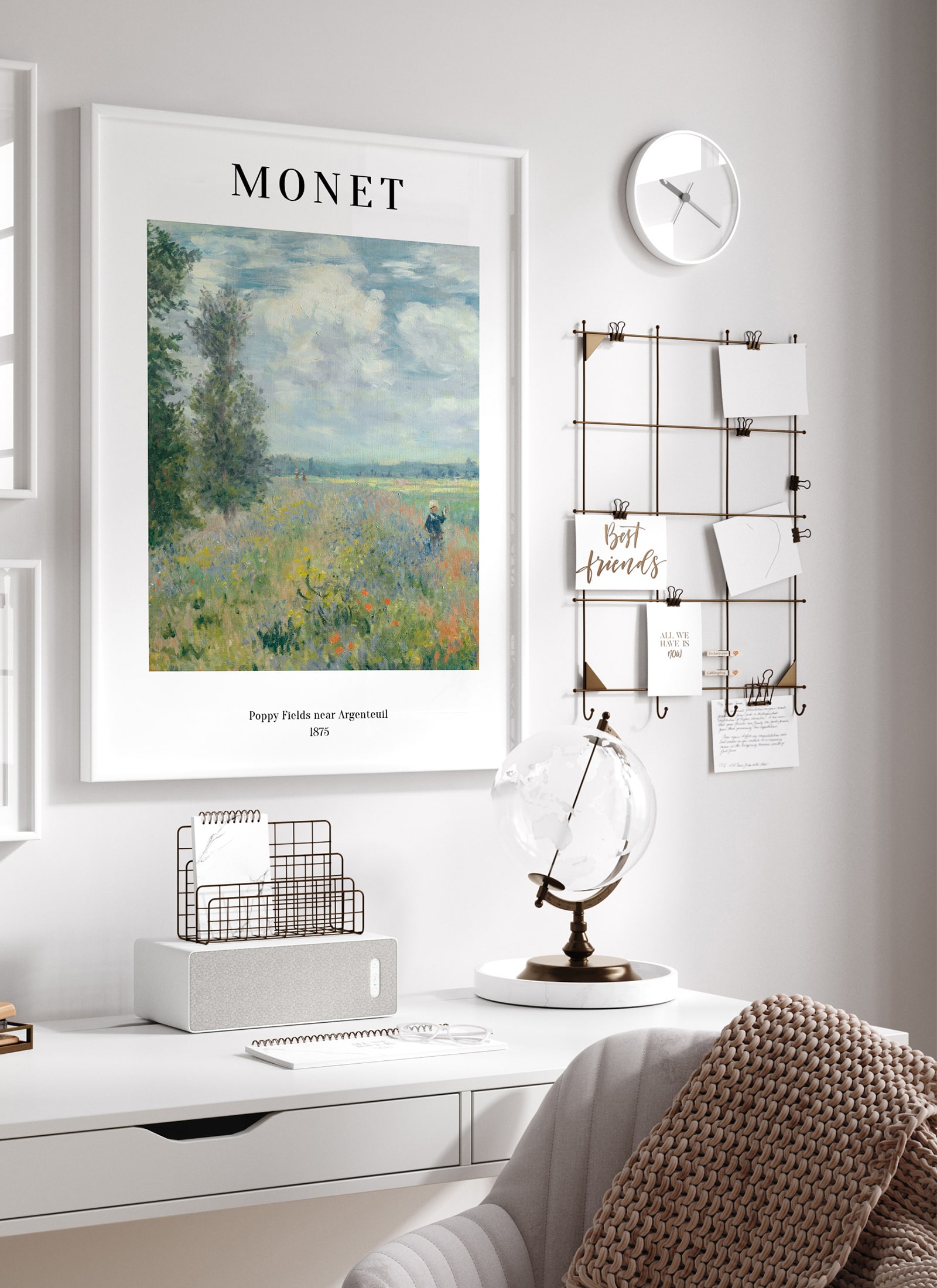 Plakat Claude Monet - Poppy Fields near Argenteuil (1875) bez ramy - obrazek 2