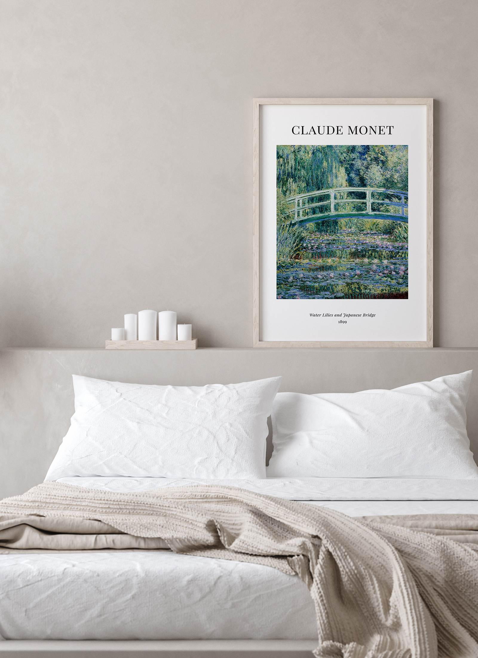 Plakat Claude Monet - Water Lilies and Japanese Bridge (1899) bez ramy - obrazek 2