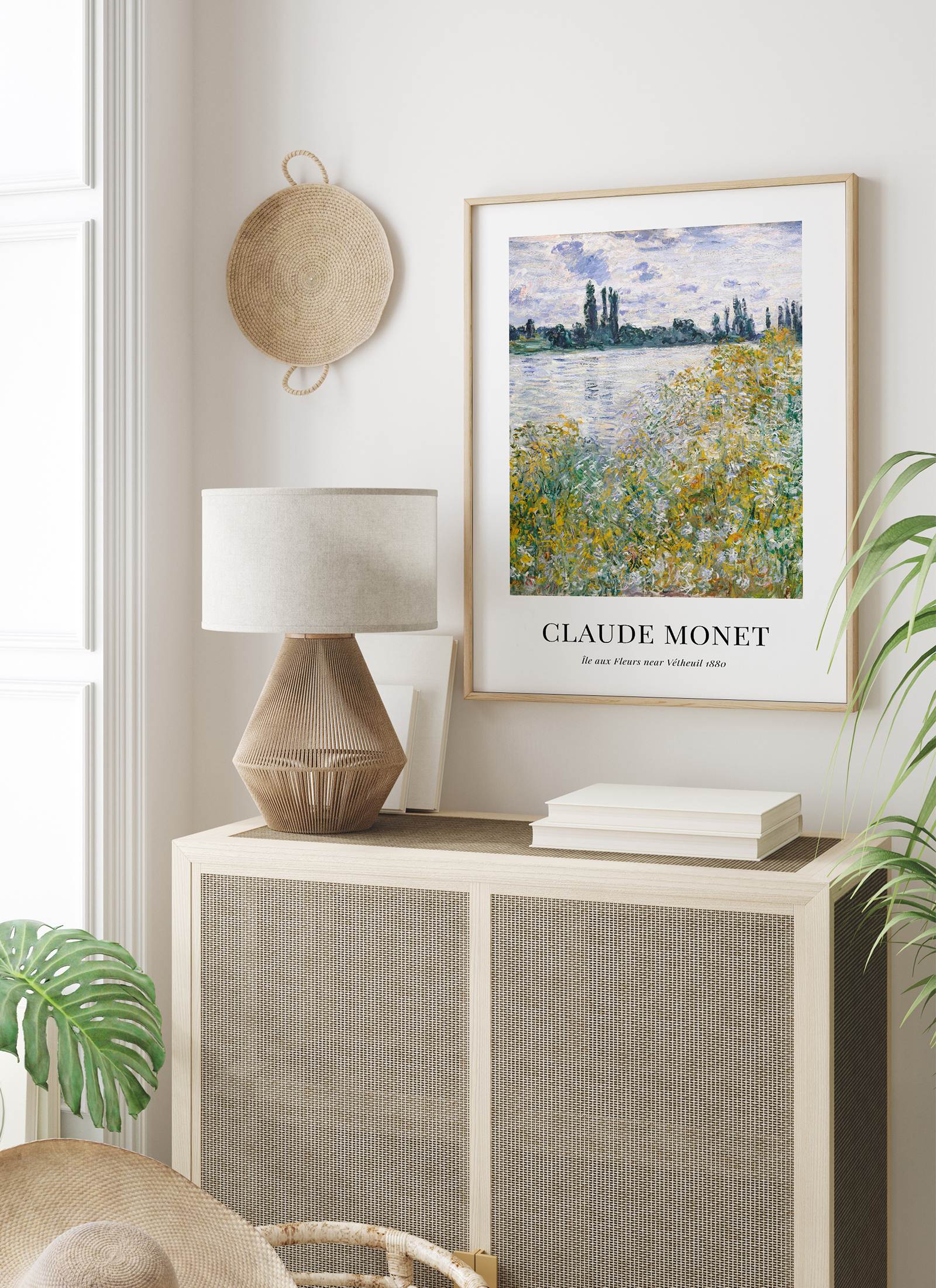 Plakat Claude Monet - Île aux Fleurs near Vétheuil (1880) bez ramy - obrazek 2