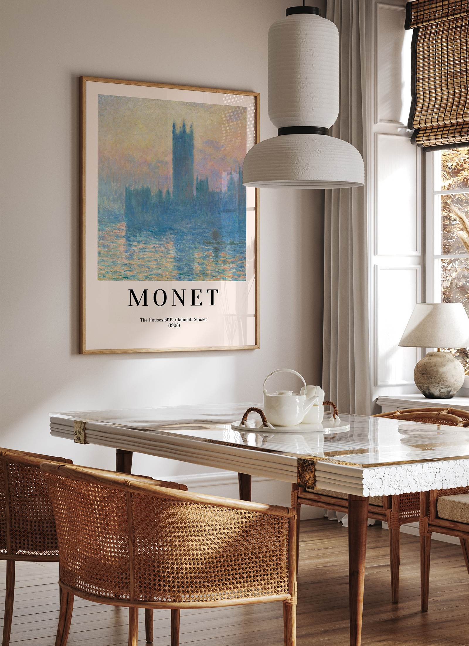 Plakat Claude Monet - The Houses of Parliament, Sunset (1903) bez ramy - obrazek 2