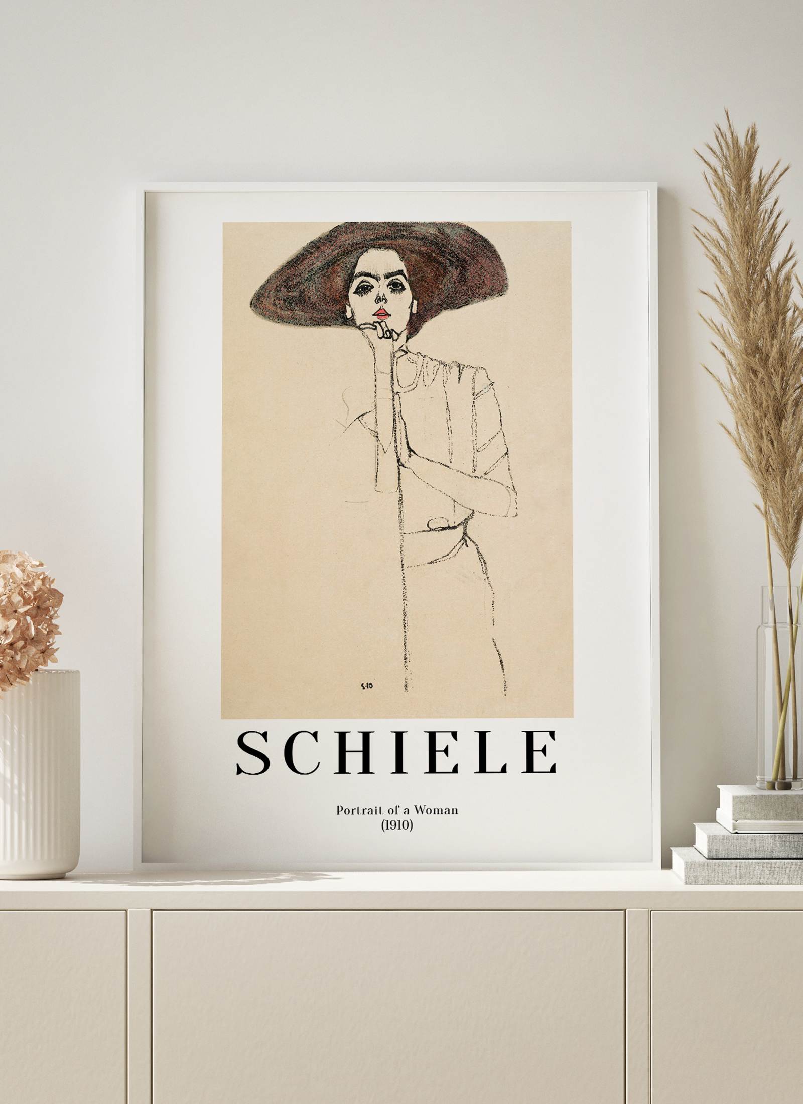 Plakat Egon Schiele - Portrait of a Woman (1910) bez ramy - obrazek 2