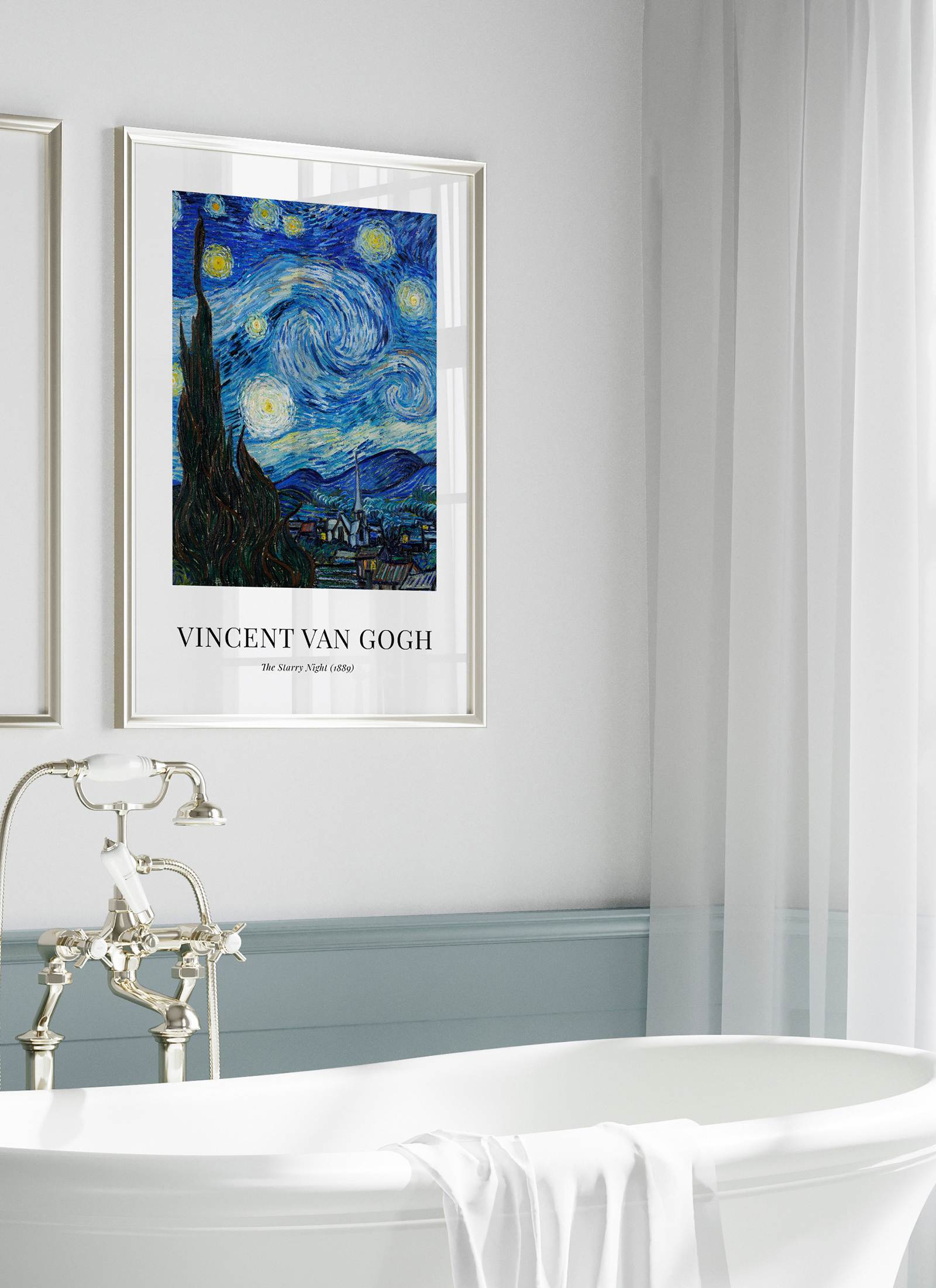 Plakat Vincent Van Gogh - The Starry Night (1889) bez ramy - obrazek 2