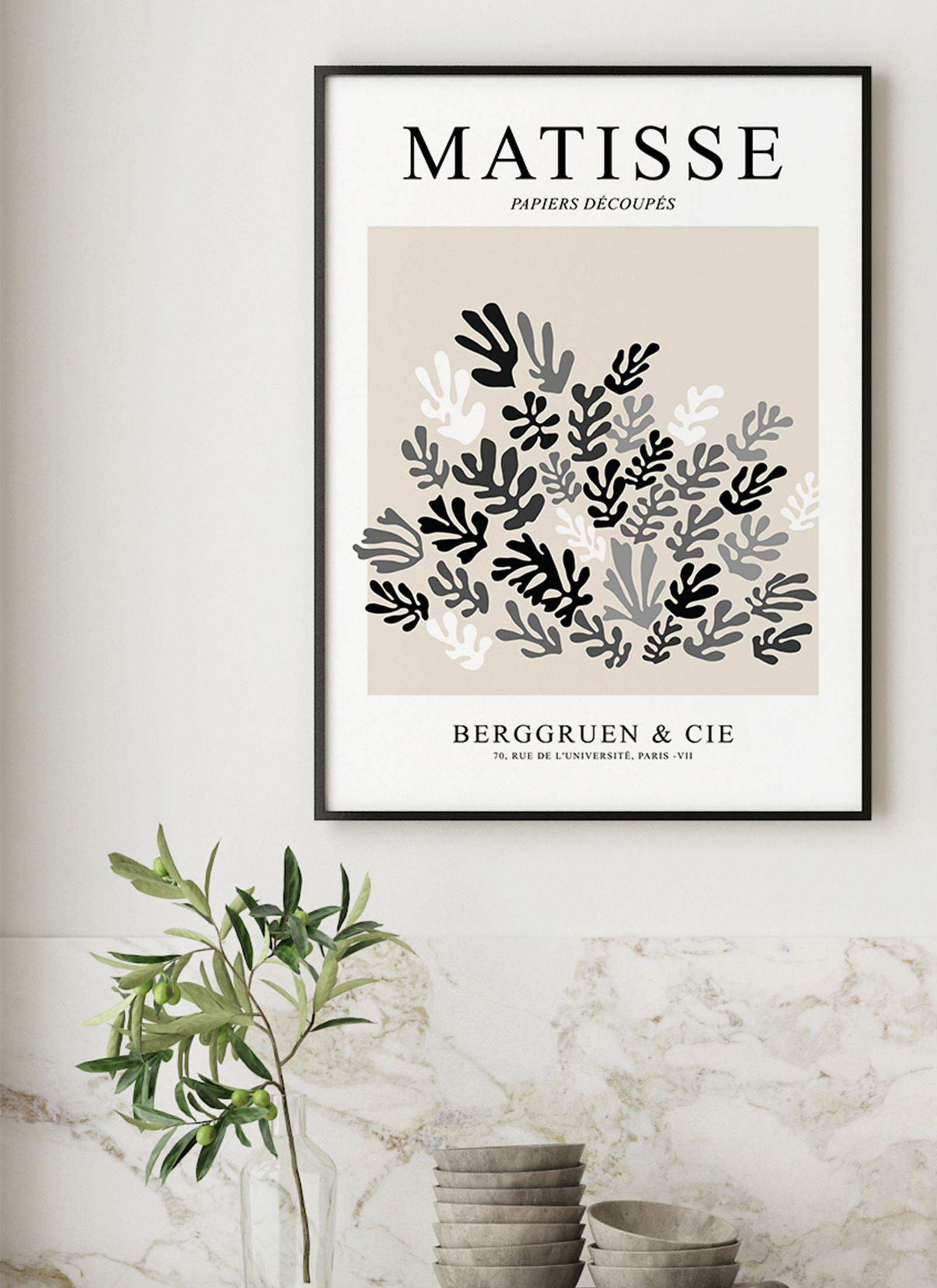 Plakat Matisse Papiers Découpés Berggruen & Cie bez ramy - obrazek 2