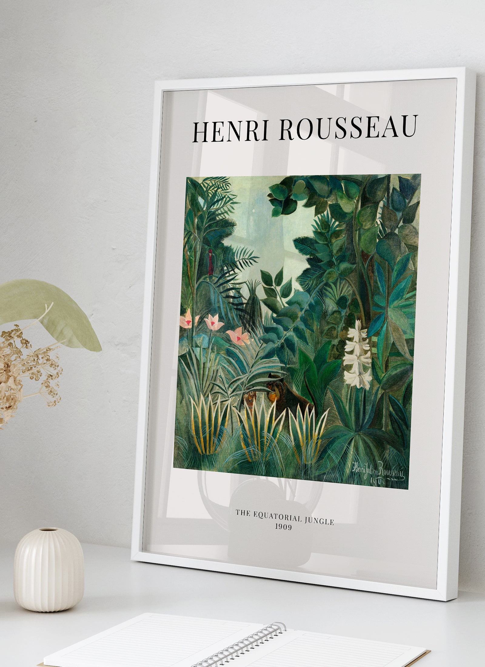 Plakat Henri Rousseau - The Equatorial Jungle bez ramy - obrazek 2