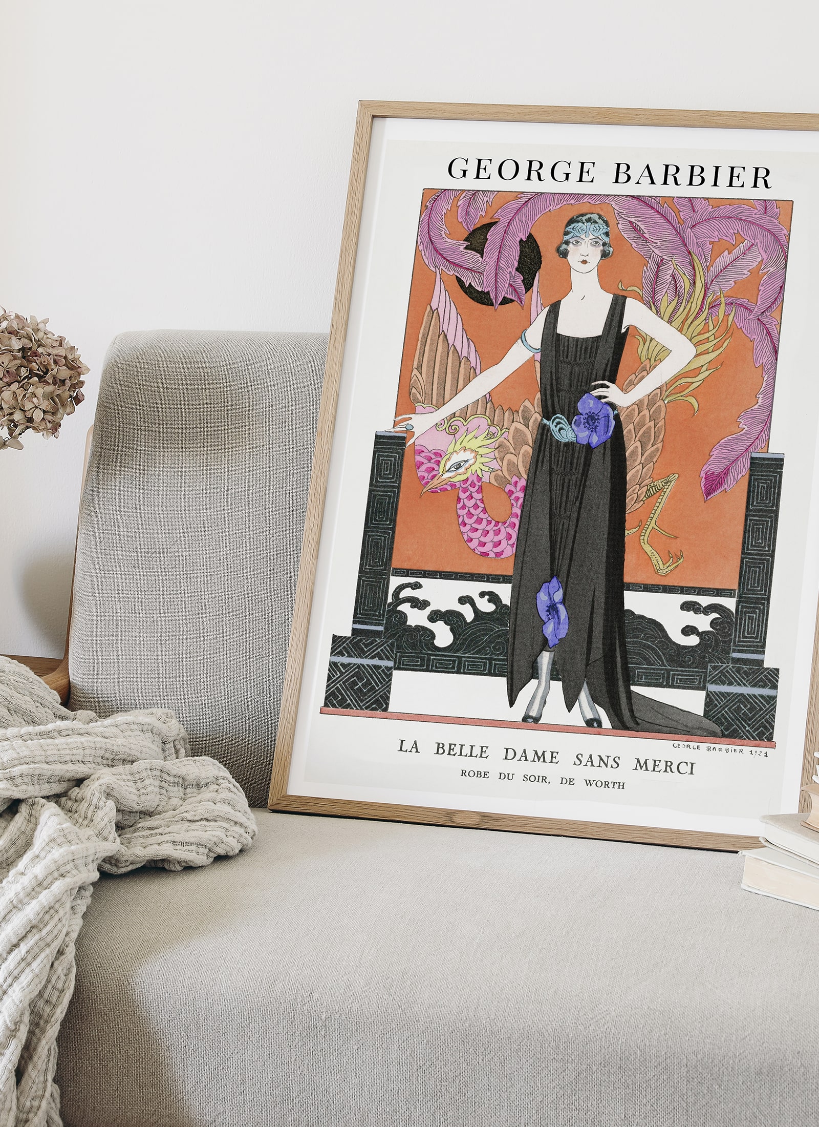 Plakat George Barbier - La belle dame sans merci bez ramy - obrazek 2