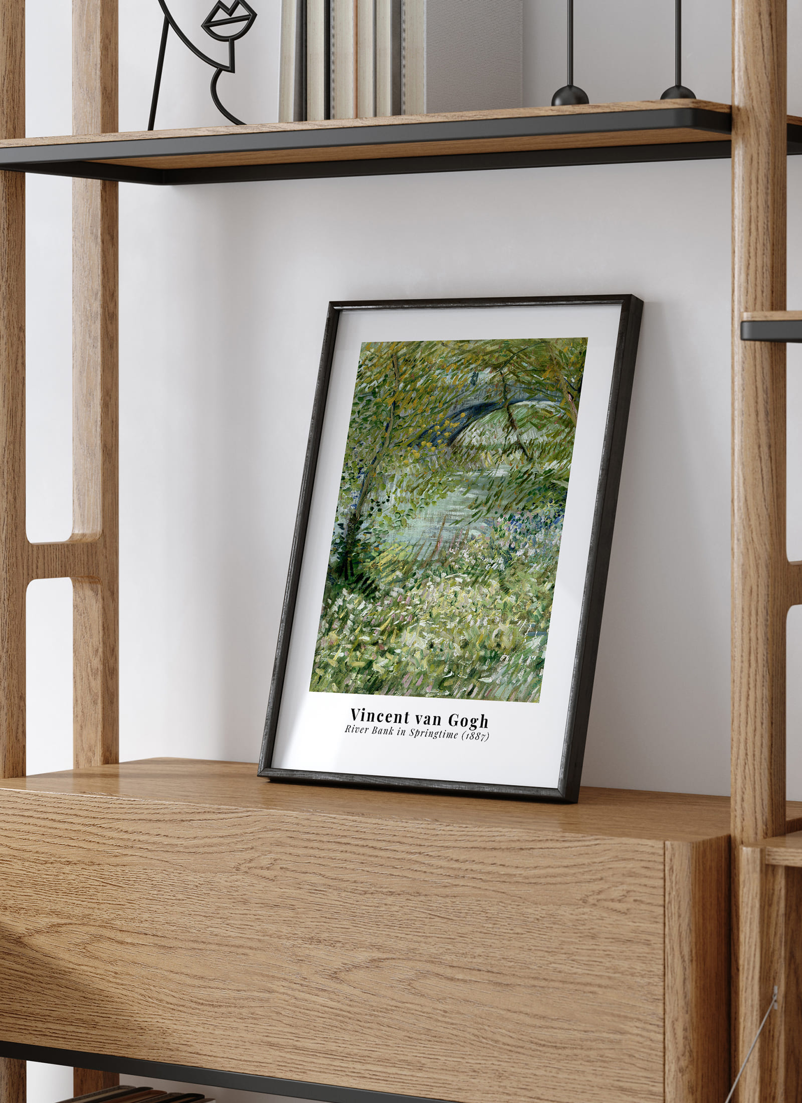 Plakat Vincent van Gogh - River bank in springtime bez ramy - obrazek 2